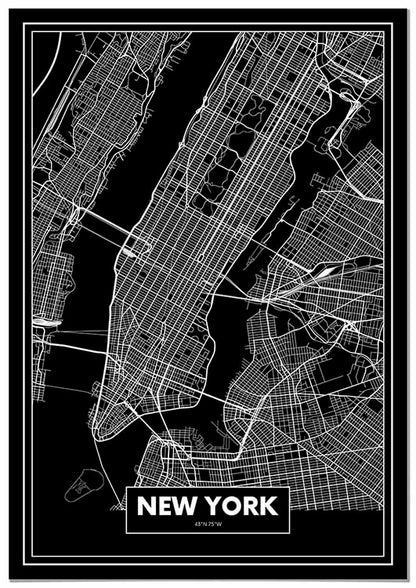 New York Black Color Map - @franck86