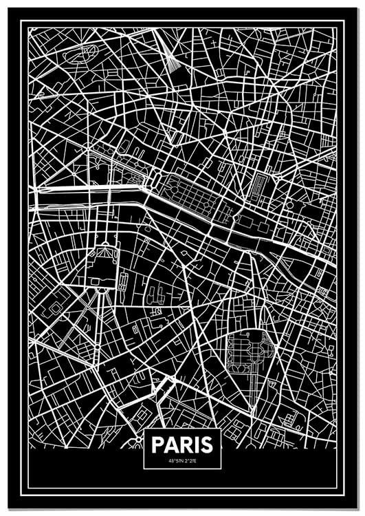 Paris Black Color Map - @franck86