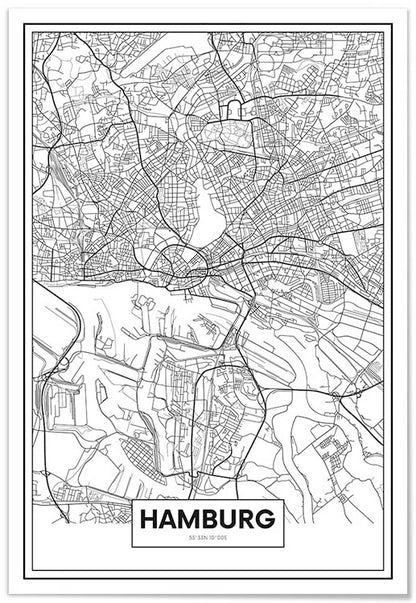 Hamburg Map - @mackland