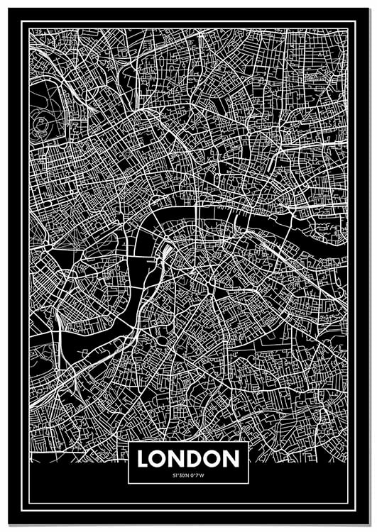London Black Color Map - @franck86