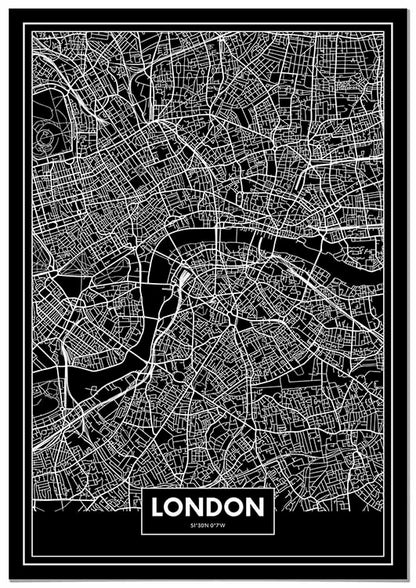 London Black Color Map - @franck86