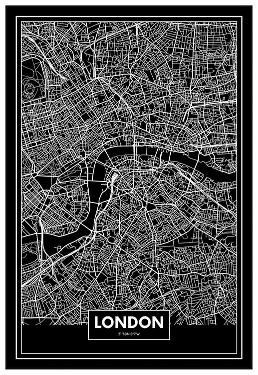 London Black Color Map - @franck86