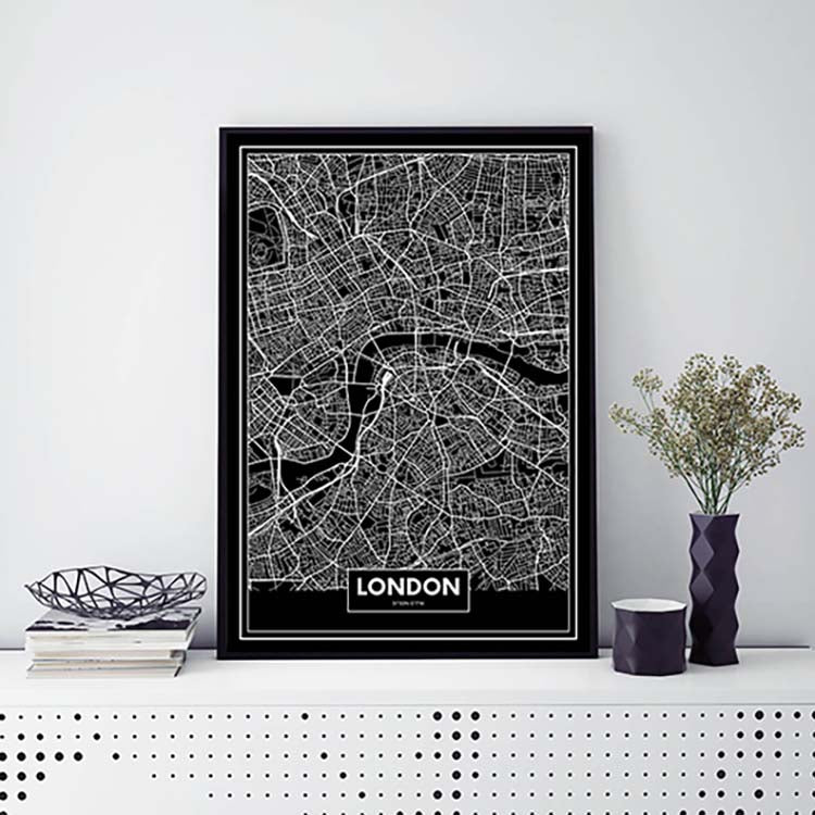 London Black Color Map - @franck86