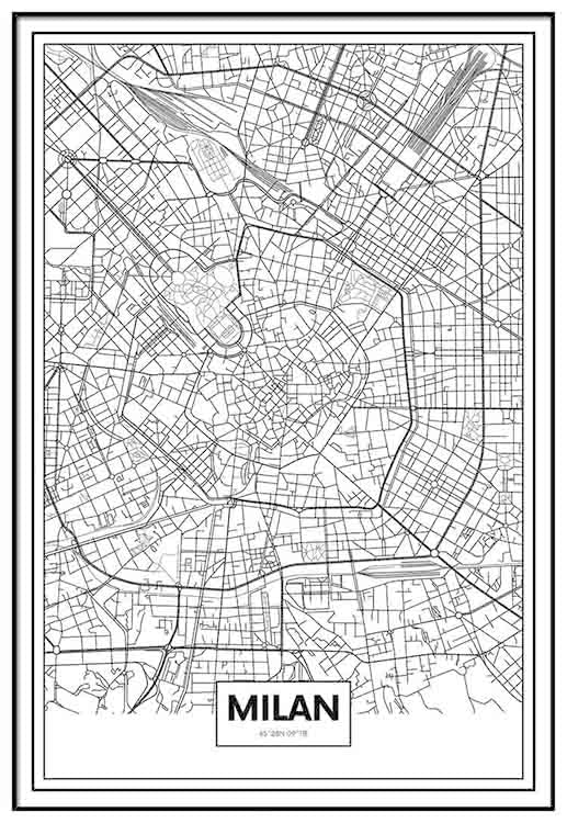 Milan Map - @mackland
