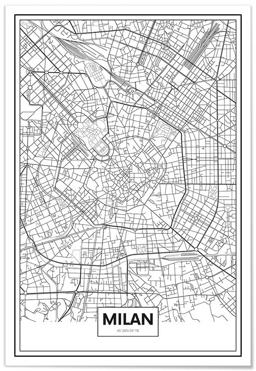 Milan Map - @mackland