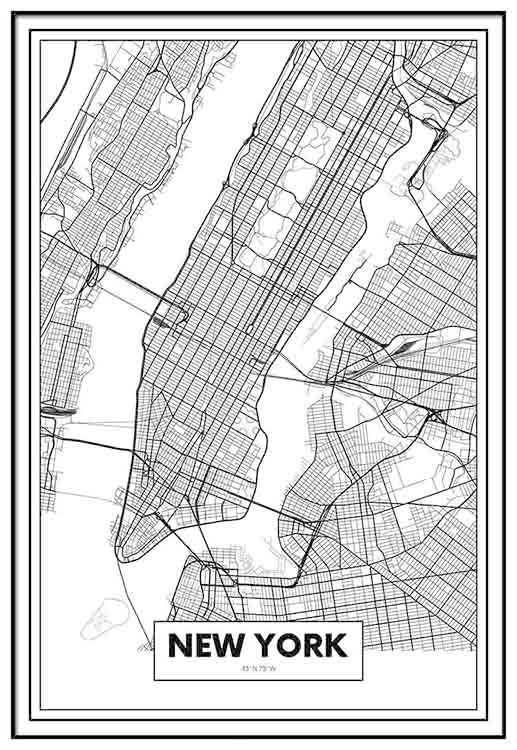 New York Map - @mackland