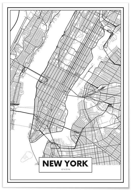 New York Map - @mackland